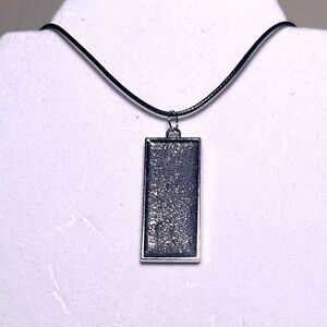 Black glitter handmade necklace